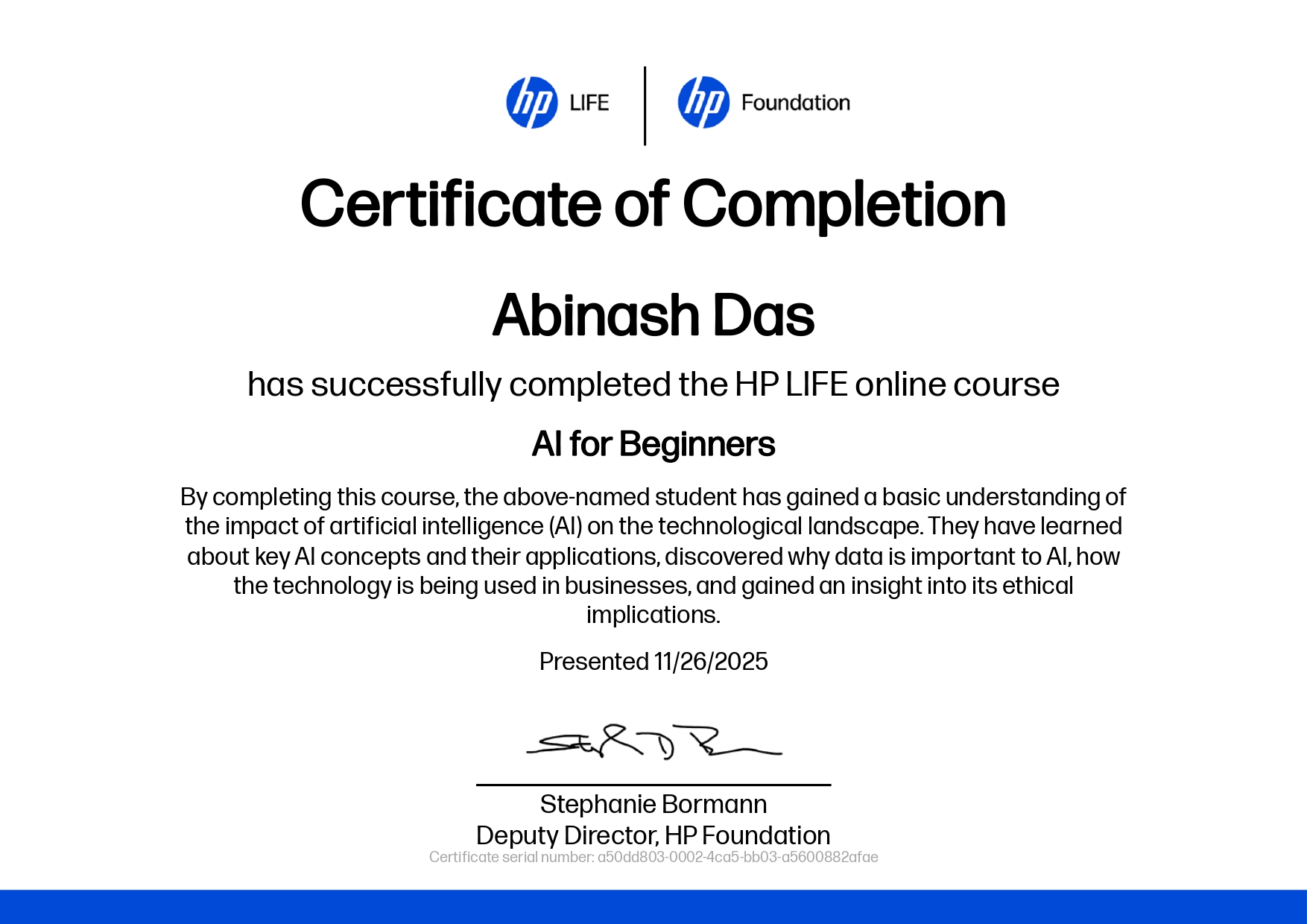 Certificate 3