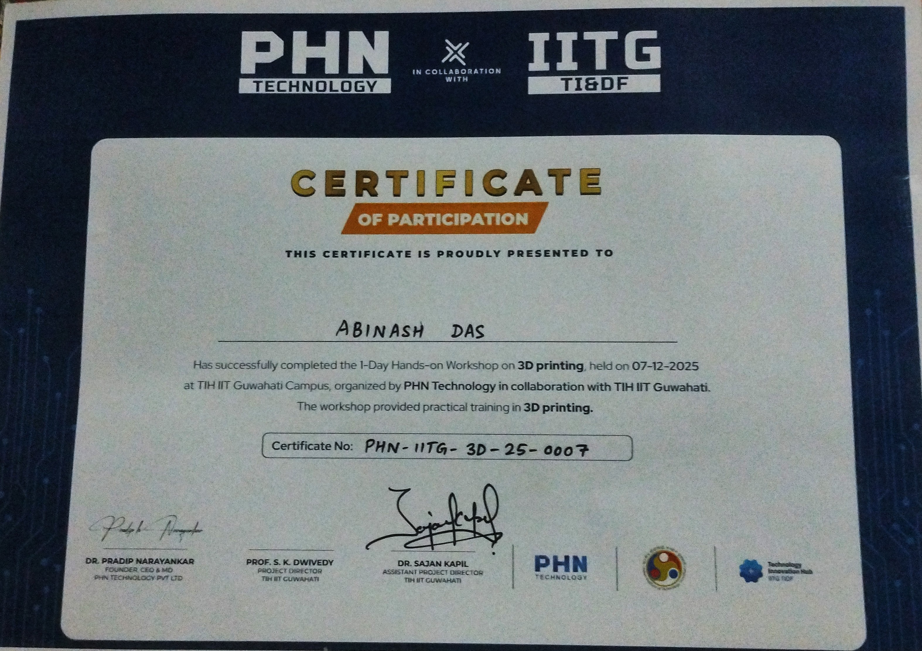 Certificate 3